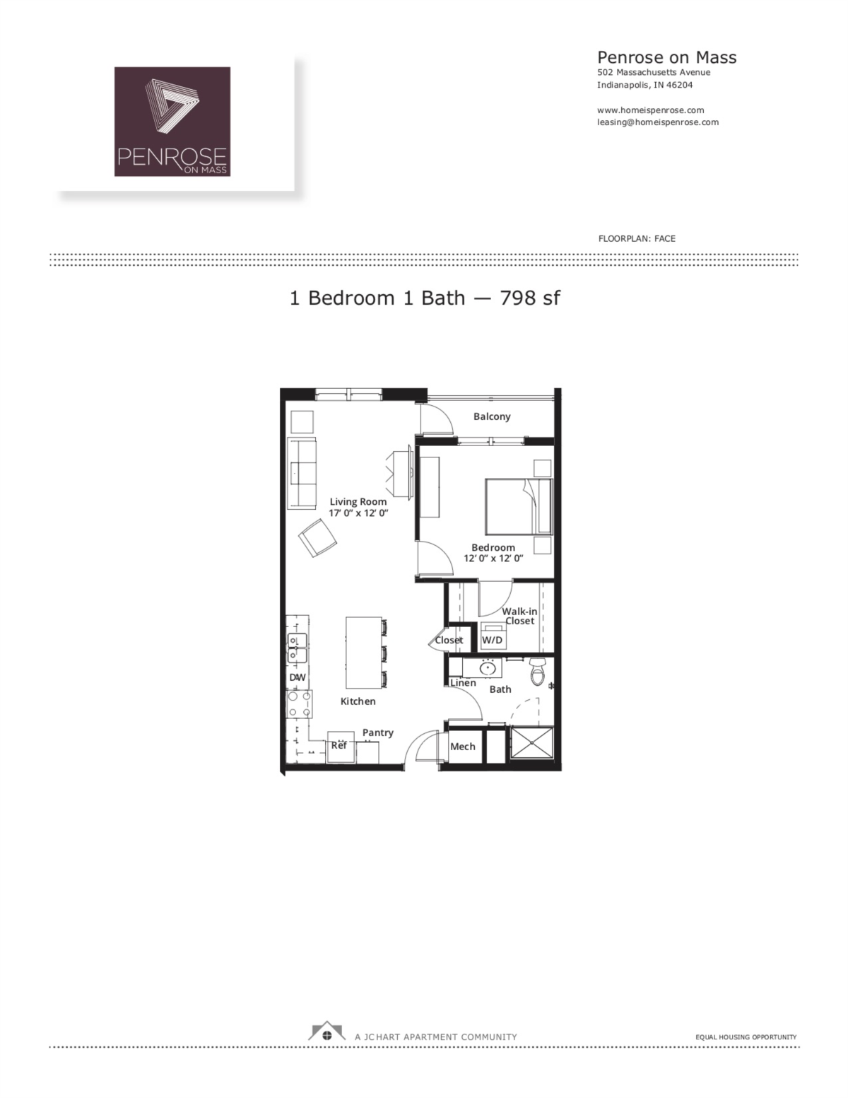 Face floor plan