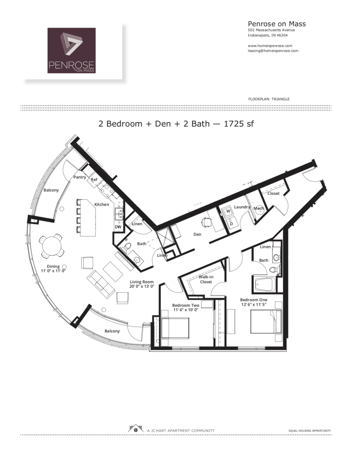 Triangle floor plan